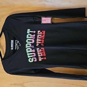 LONG SLEEVE T SHIRT,  V NECK, SEQUIN TOP, NWT, MEDIUM